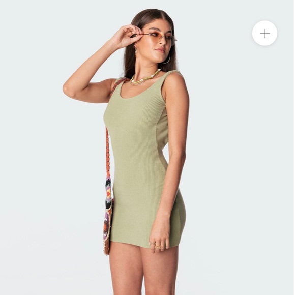 EDIKTED CHIA RIBBED OPEN BACK DRESS - Picture 2 of 5